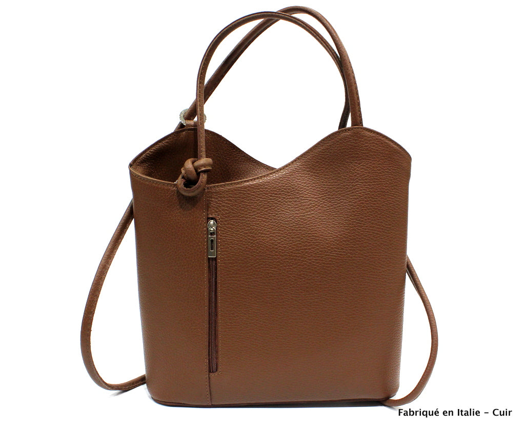 Alizé sac à dos en cuir pour femme & sac porté épaule - Valencia paris