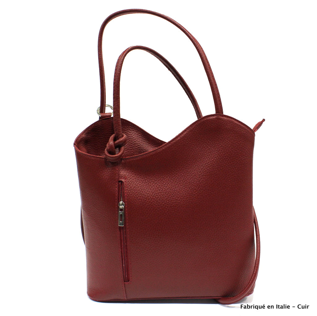Alizé sac à dos en cuir pour femme & sac porté épaule - Valencia paris