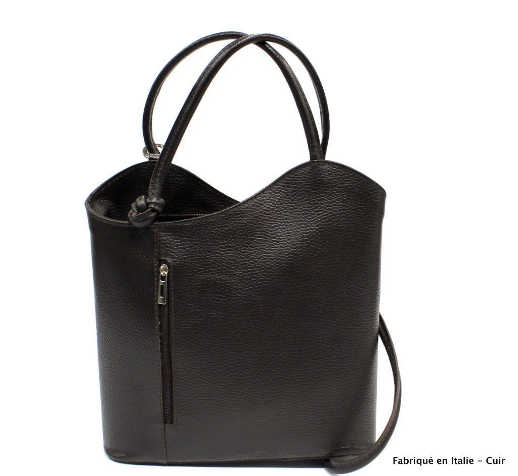 Alizé sac à dos en cuir pour femme & sac porté épaule - Valencia paris