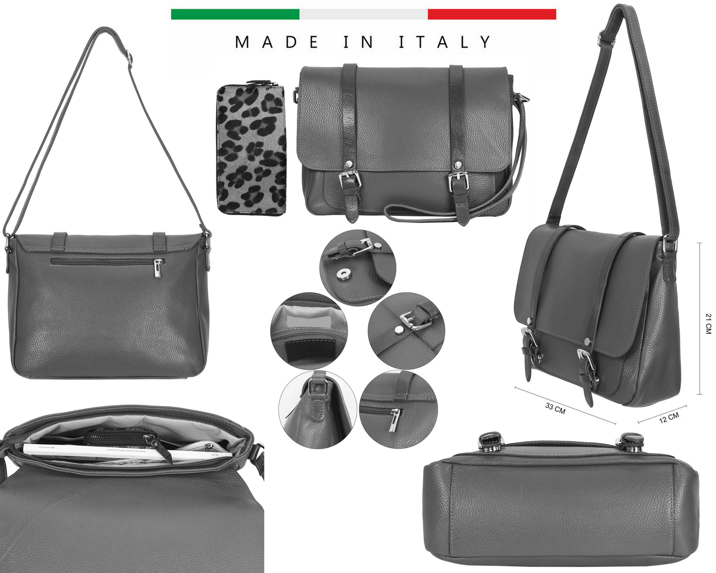 Sac bandoulière en cuir pour femme Colette - Valencia Paris