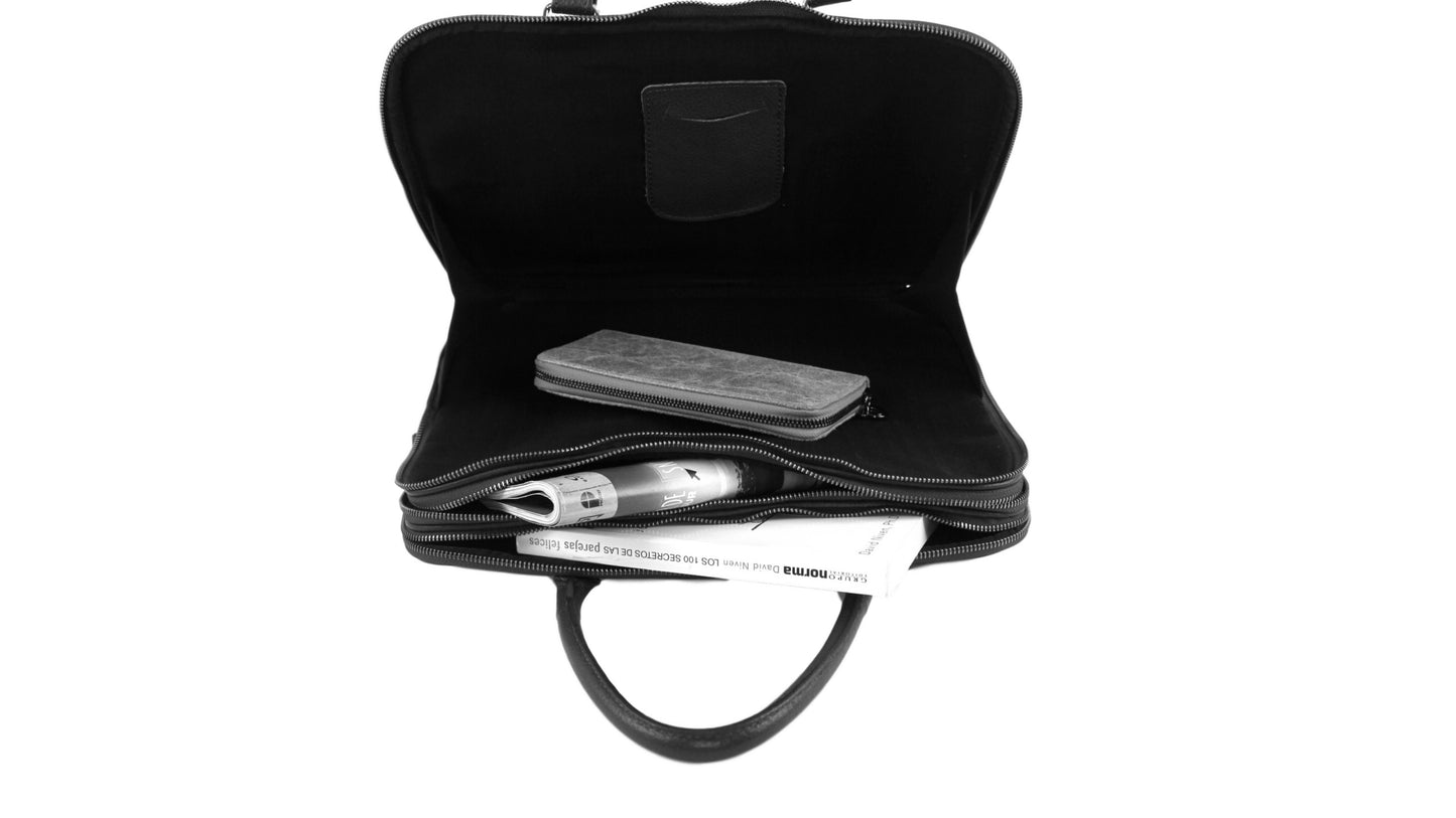 Sac porte documents en cuir Dominique - Valencia Paris