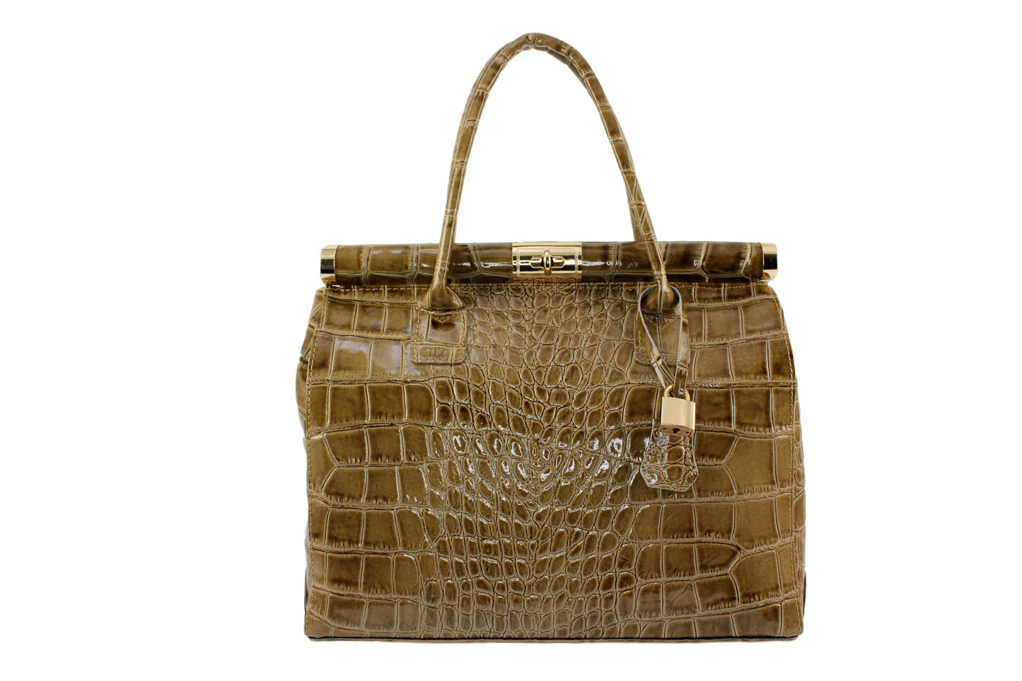 Sac à main en cuir imprimé croco Rafaëlle - Valencia Paris