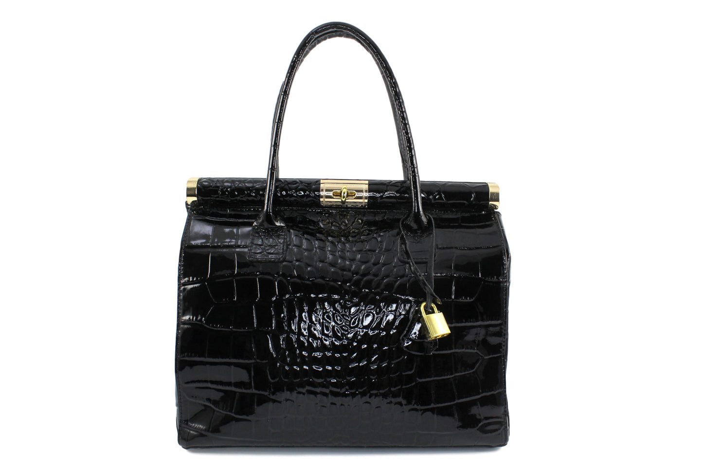 Sac à main en cuir imprimé croco Rafaëlle - Valencia Paris