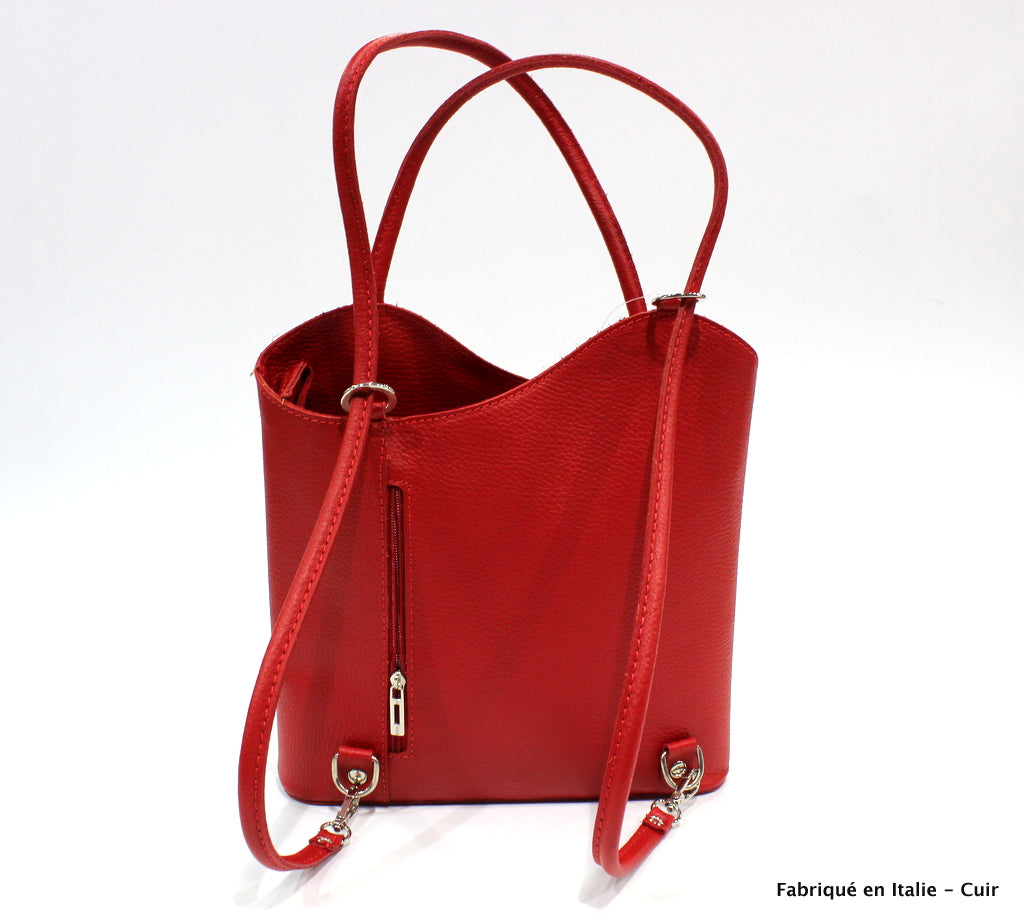 Alizé sac à dos en cuir pour femme & sac porté épaule - Valencia paris