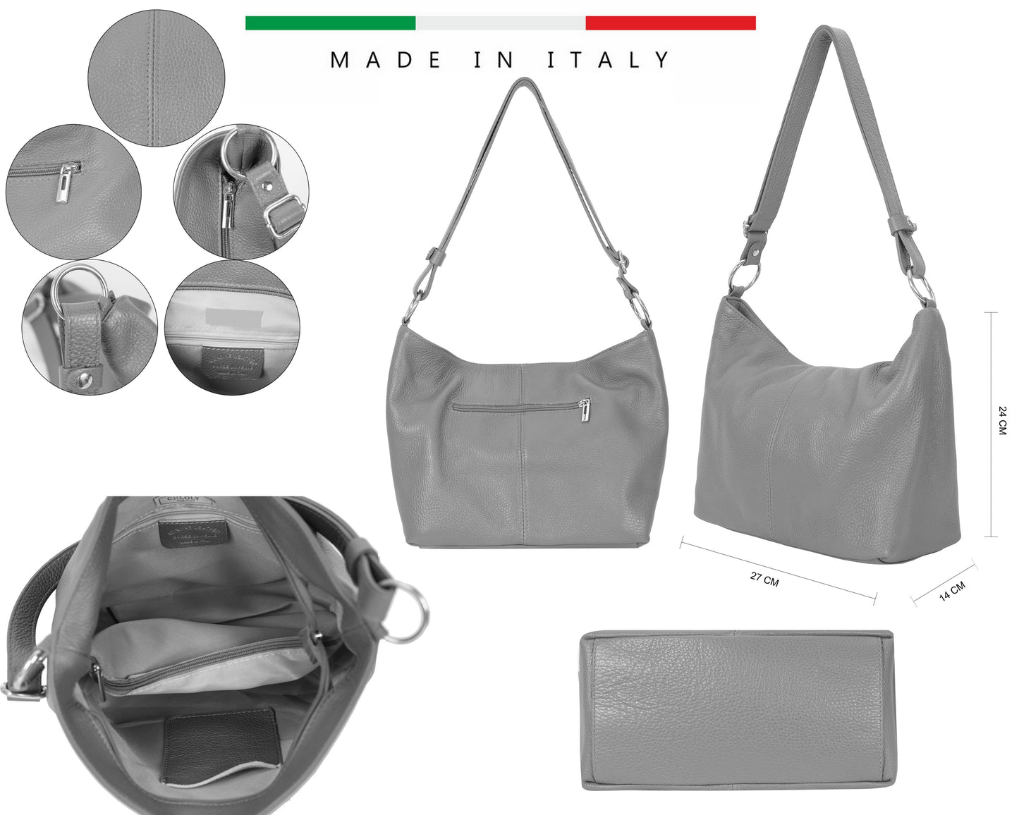 Sac bandoulière cuir femme Angeline - Valencia Paris