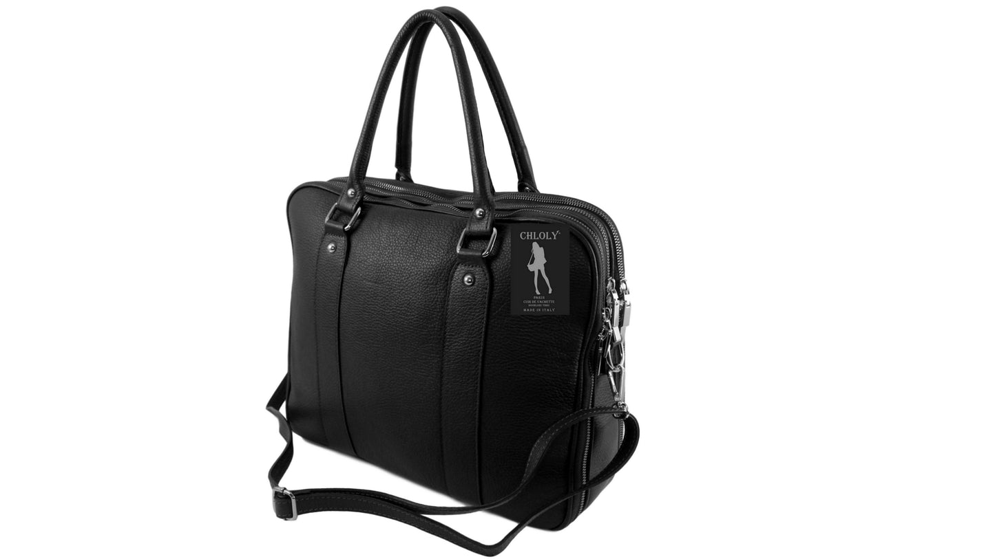 Sac porte documents en cuir Dominique - Valencia Paris