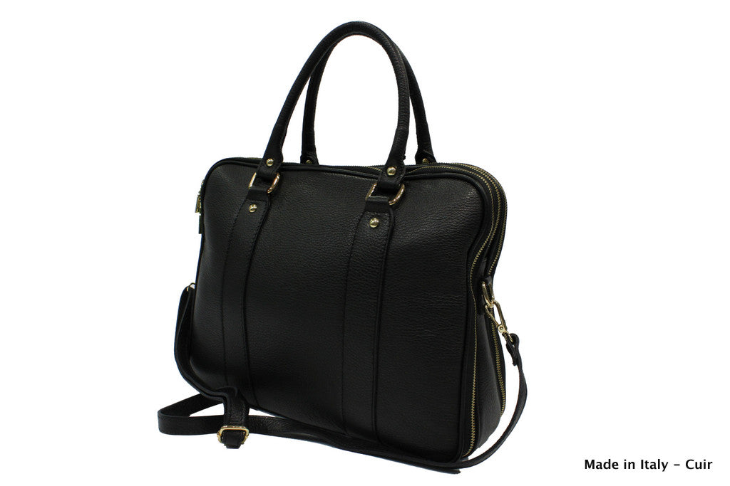 Sac porte documents en cuir Dominique - Valencia Paris