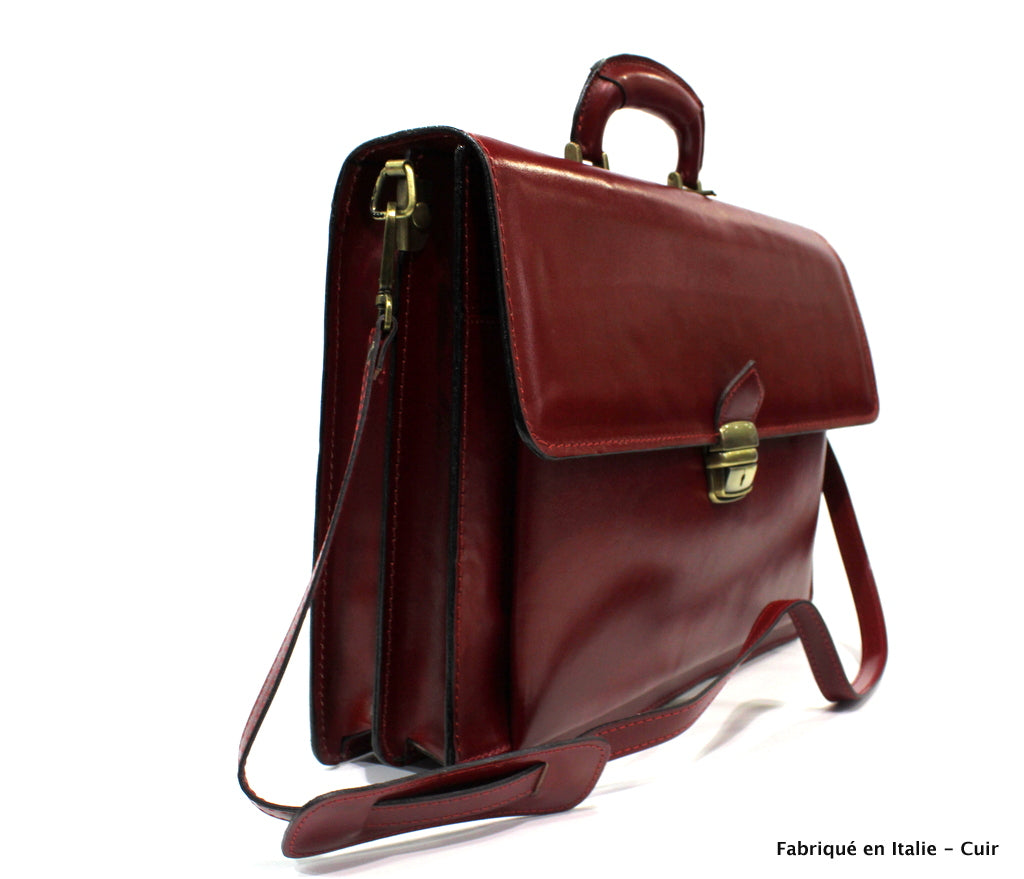 Porte document en cuir Giancarlo mixte - VALENCIA PARIS