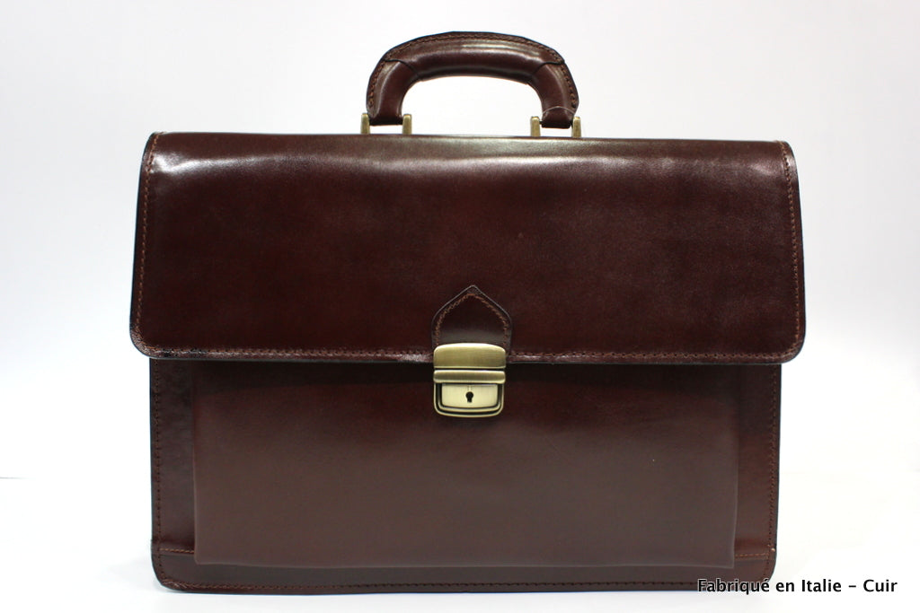 Porte document en cuir Giancarlo mixte - VALENCIA PARIS