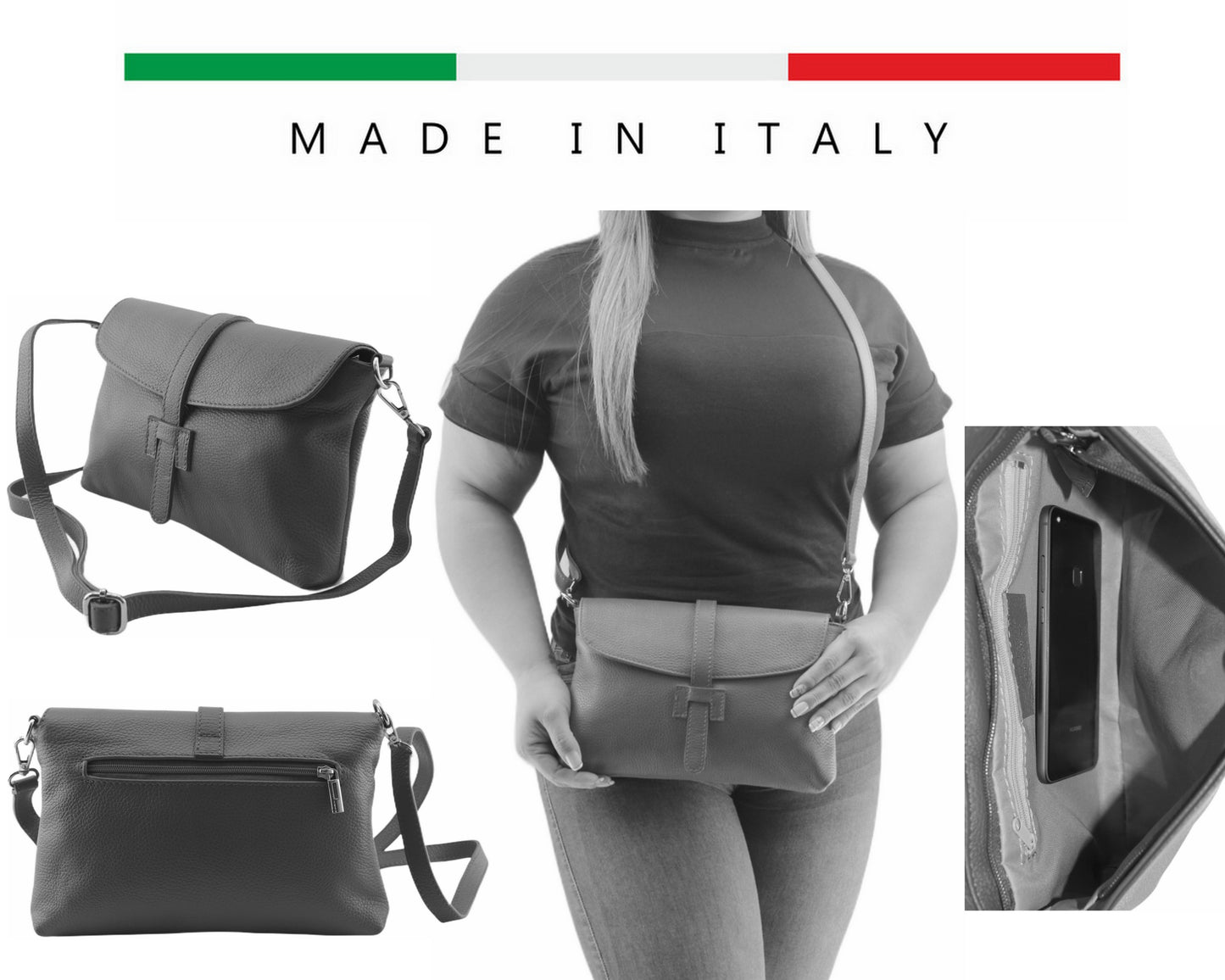 Sac bandouliere cuir femme Heloise - Valencia Paris