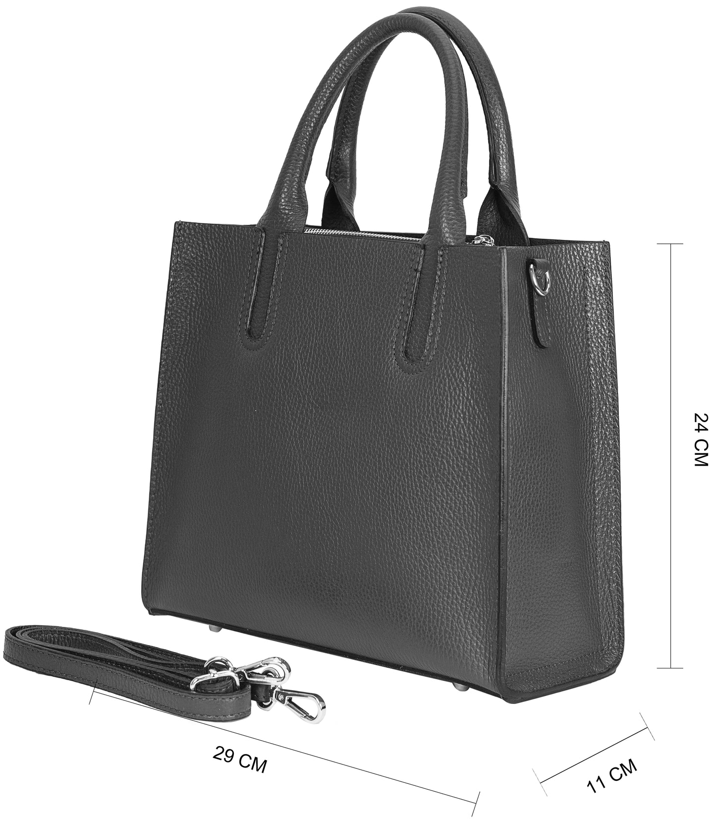 Sac à main en cuir pour femme Rose - Valencia Paris