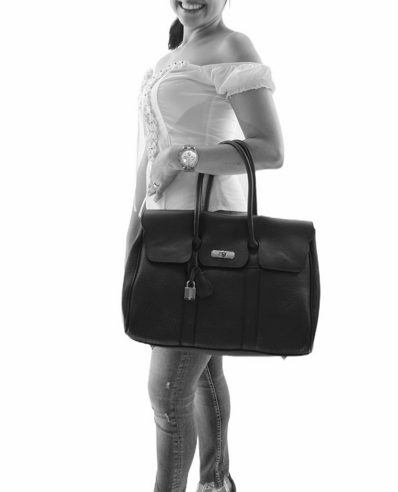 Sac à  main en cuir Carole - Valencia Paris