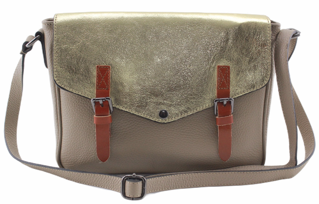 Sac bandoulière en cuir métallisé Venus - VALENCIA PARIS