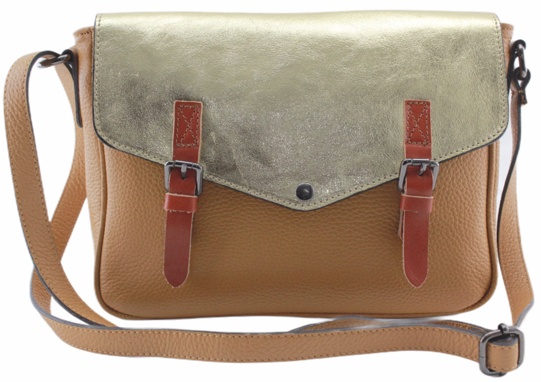 Sac bandoulière en cuir métallisé Venus - VALENCIA PARIS